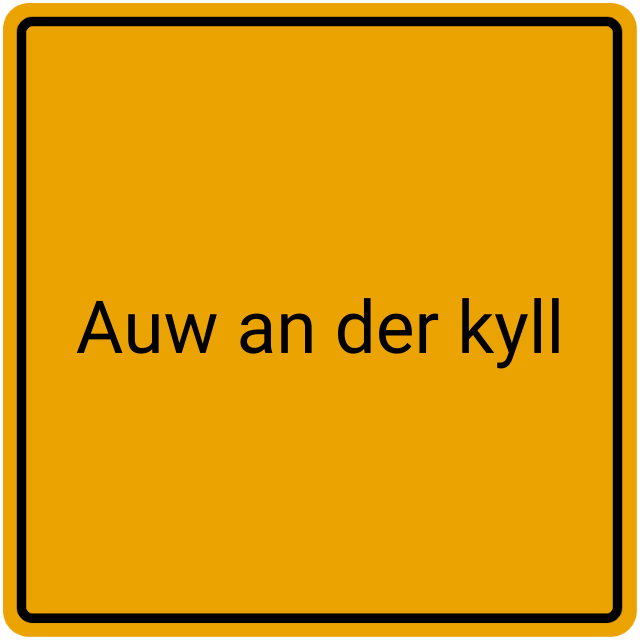 Meldebestätigung Auw an der Kyll